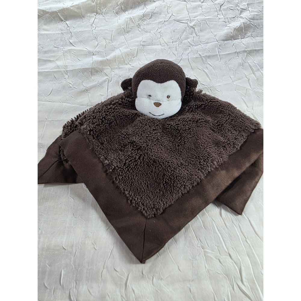 Kids Line Brown Shaggy Monkey Lovey Security Blanket